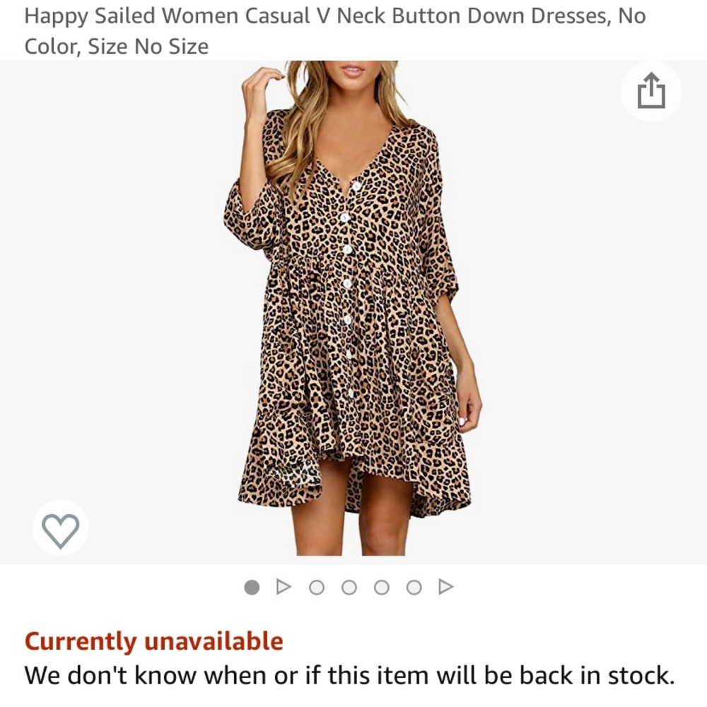 Leopard Babydoll dress from Amazon